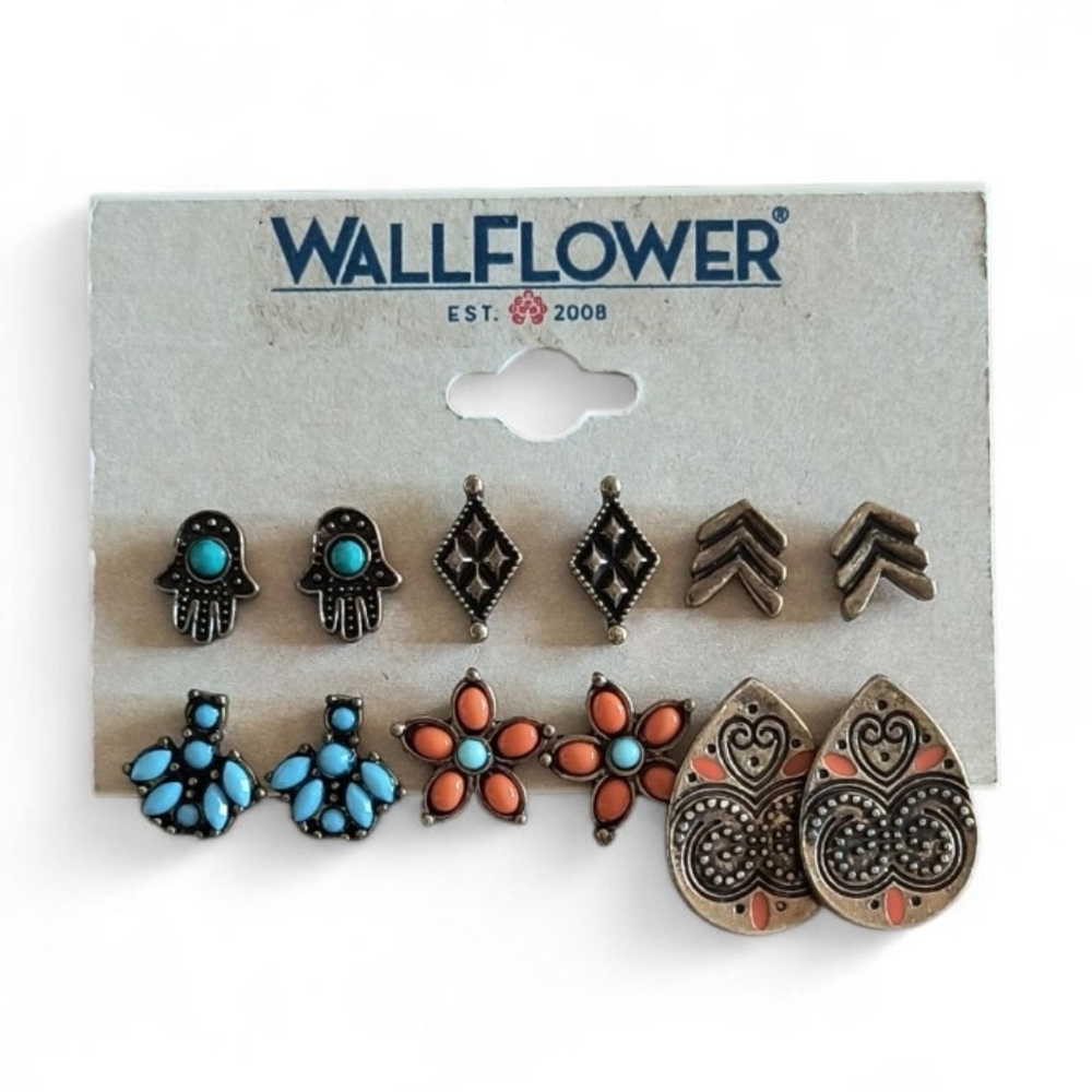 Wallflower 6 Piece Earring Set